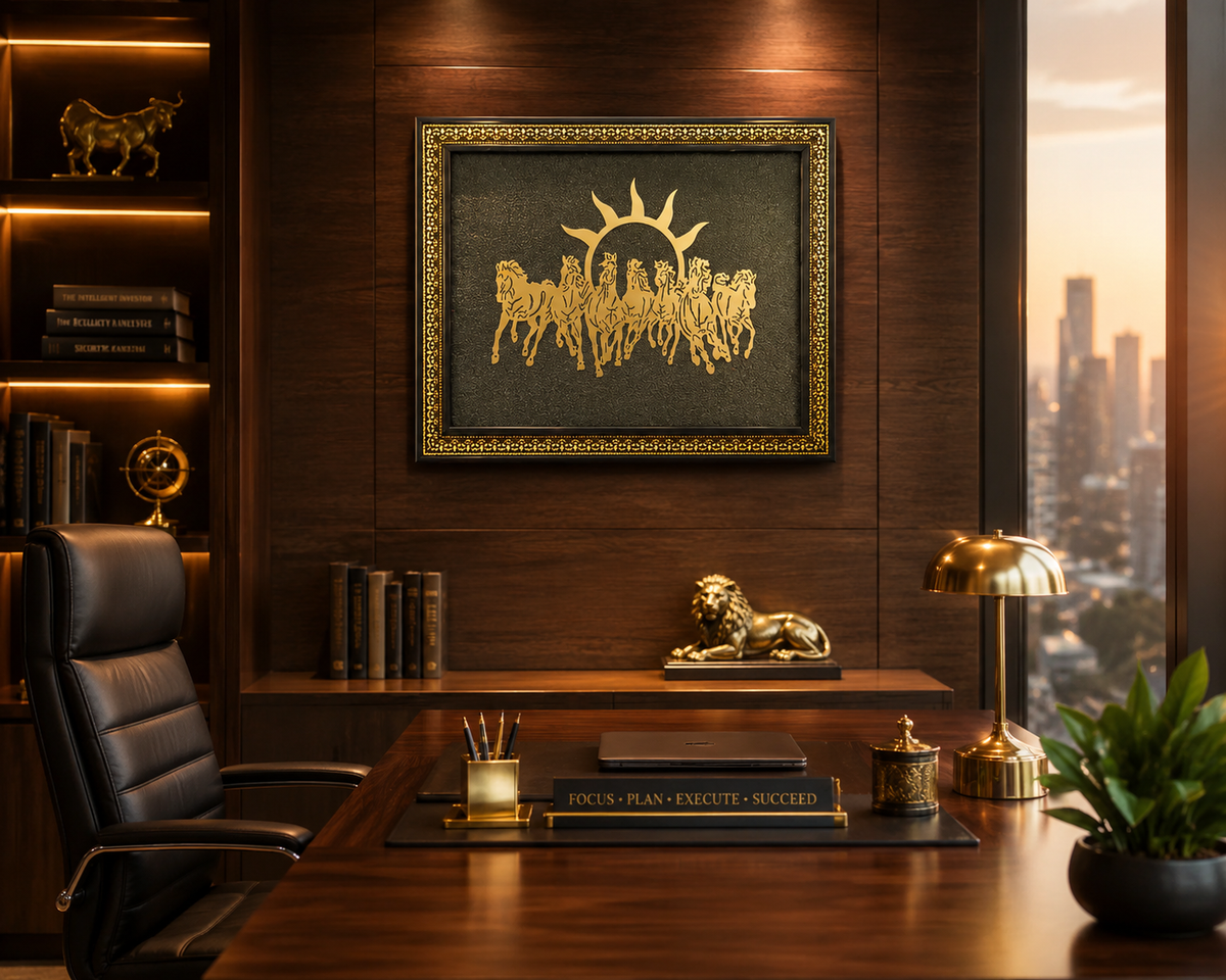 SacredKart 7 Horses on Raw Pyrite Frame