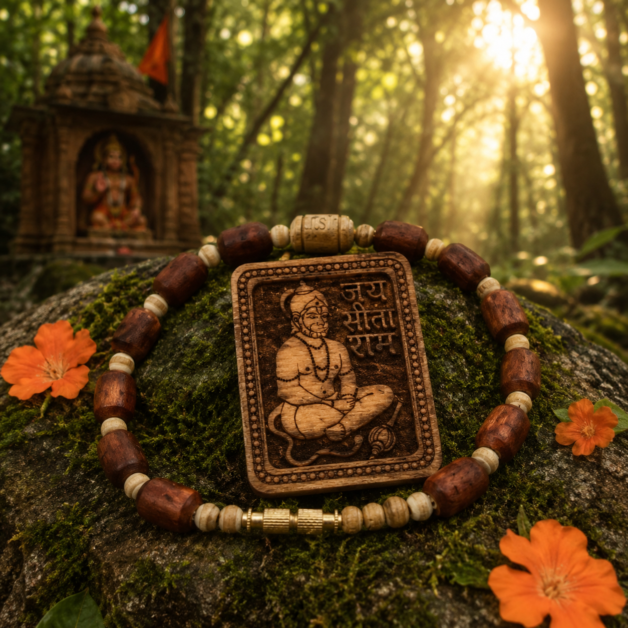 SacredKart TulsiRaksha Hanuman Ji Locket ( Pack Of 2 )